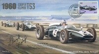 1960a COOPER-CLIMAX T53s & LOTUS 18, PORTO F1 cover signed LLOYD RUBY
