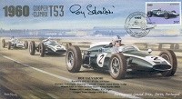 1960c COOPER-CLIMAX T53s & LOTUS 18, PORTO F1 cover signed ROY SALVADORI