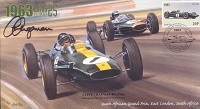 1963d LOTUS-CLIMAX, BRABHAM-CLIMAX, SOUTH AFRICA F1 cover signed CLIVE CHAPMAN