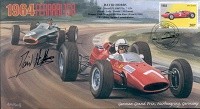 1964b FERRARI 158 & BRM P261 NURBURGRING F1 cover signed DAVID HOBBS