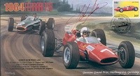 1964c FERRARI 158 & BRM P261 NURBURGRING F1 cover signed JOHN SURTEES