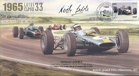 1965a LOTUS 33, BRM P261 FERRARI 158 SILVERSTONE F1 cover signed NEVILLE LEDERLE