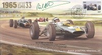 1965c LOTUS 33, BRM P261 FERRARI 158 SILVERSTONE F1 cover signed RICHARD ATTWOOD
