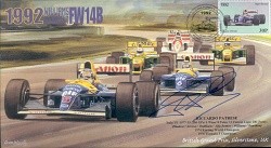 1992b WILLIAMS RENAULT FW14B SILVERSTONE F1 Cover signed RICCARDO PATRESE