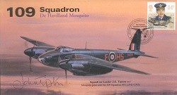 109 Squadron DeHavilland Mosquito signed Squadron Leader John Tipton DFC*