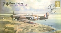 74 Squadron Supermarine Spitfire I signed Warrant Officer Ray Racy
