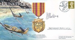 JS(CC)80c Dunkirk cover signed Flt Lt Ludwik Martel