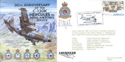 JS(CC)24b 30th Anniversary of the Lockheed C-130 Hercules in RAF Service pilot signed