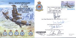 JS(CC)24d 30th Anniversary of the Lockheed C-130 Hercules in RAF Service former OC signed