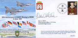 JS(CC)30b 30th Anniversary of SHAPE at Mons pilot signed cover
