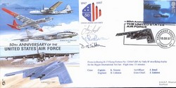 JS(CC)33b 50th Anniversary of USAF - Bombers crew signed cover