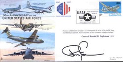 JS(CC)35c 50th Anniversary of USAF - Transport Fogleman signed cover