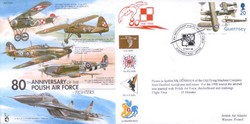 JS(CC)56a 80th Anniversary of the Polish Air Force - Fighters unsigned cover