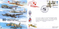 JS(CC)57a 80th Anniversary of the Polish Air Force - Bombers unsigned cover