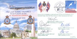 JS(CC)08cdr Last RAF Vickers VC10 Flight UK - Washington multi signed cover