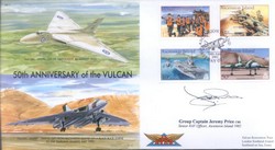VRT1fdc 50th Anniversary of the Avro Vulcan FDC signed Group Captain Jeremy Price CBE