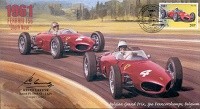 1961b FERRARI 156 (Shark Nose), SPA-FRANCORCHAMPS F1 cover signed KEITH GREENE