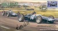 1962d BRM P57s & COOPER T60, ITALIAN GP, MONZA F1 cover signed BETTE HILL