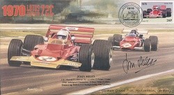 1970b LOTUS-COSWORTH 72C & FERRARI 312B HOCKENHEIM F1 cover signed JOHN MILES