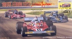1977b FERRARI WOLF-COSWORTH BRABHAM ALFA ROMEO F1 cover signed MAURO FORGHIERI