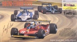 1979b FERRARI LIGIER-COSWORTH TYRRELL-COSWORTH F1 cover signed GEOFF LEES