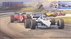 1983a BRABHAM-BMW BT52B MONZA F1 Cover signed GORDON MURRAY