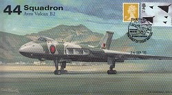 AV600 Avro Vulcan 44 Sqn RAF cover Farewell to Flight 26 Sep 2015 XH558 postmark