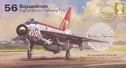 56 Squadron BAC Lightning F1A signed Air Commodore Brian Farrer MBE