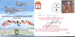 JS(CC)30c 30th Anniversary of SHAPE at Mons signed cover