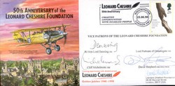 JS(CC)51d Cheshire VC cover signed Lord Puttnam, David Shepherd