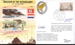 JS50/40/2 Invasion of Netherlands signed WW2 veterans