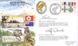 JS50/41/04 Battle of Crete RAF cover signed 2 MM winners