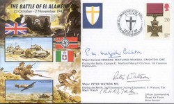 JS50/42/11 Battle of El Alamein RAF cover signed 2 Majors