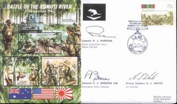JS50/42/13 Battle of Kumusi river signed Australian FDC