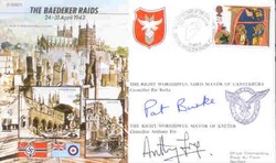 JS50/42/05 Baedeker Raids RAF cover signed WWII Para