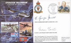 JS50/42/06 1000 Bomber Raid RAF cover signed DFC , DFM POW