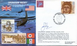 JS50/43/07 Op Husky RAF cover signed Horsa glider GALPIN DFM
