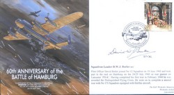 MF7 The Hamburg Raids signed Squadron Leader David Butler DFC