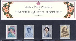 PP210 1990 - 90th Birthday of HM The Queen Mother Presentation Pack