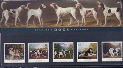 PP215 1991 - Dogs. Paintings by George Stubbs Presentation Pack