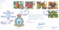 RAF FDC14 1993 Autumn RAF FDC signed CO 6 JAGUAR Sqn