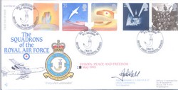 RAF FDC29 1995 EUROPA RAF FDC signed CO 8 SENTRY Sqn