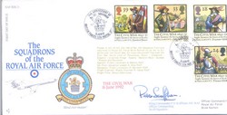 RAF FDC03 1992 Civil War RAF FDC signed CO 101 VC10 Sqn