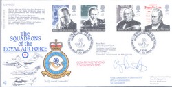 RAF FDC32 1995 Communications RAF FDC signed  CO 32 Royal Sqn
