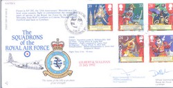 RAF FDC04 1992 Gilbert & Sullivan RAF FDC signed CO Hercules Sqn
