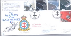 RAF FDC42 1996 Classic Cars RAF FDC signed CO 41 JAGUAR Sqn