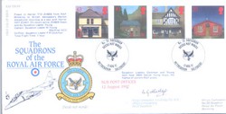 RAF FDC49 1997 Post Offices RAF FDC signed CO 20 Harrier Sqn