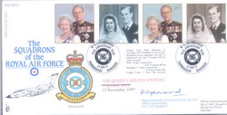 RAF FDC51 1997 Golden Wedding RAF FDC signed CO II AC TORNADO Sqn