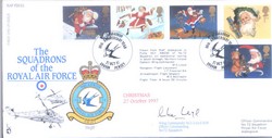 RAF FDC52 1997 Christmas RAF FDC signed CO 72 Puma Sqn
