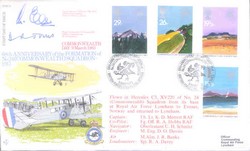 RFDC18 24 Commonwealth Sqn 1983 RAF FDC signed